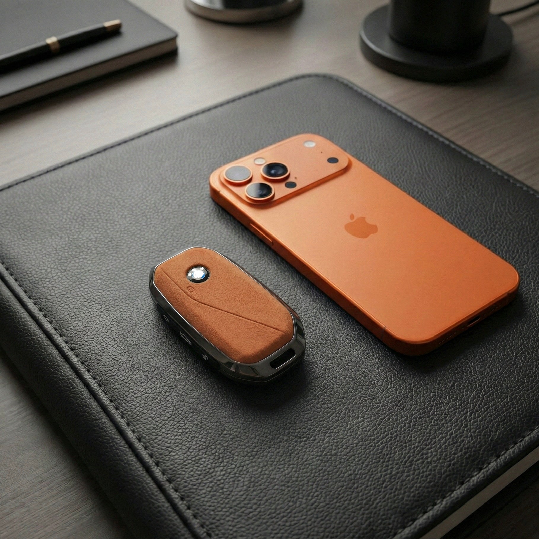 Premium Suede & Metal Key Fob Cover For BMW X5, X7 (LCI), iX & 7 Series | Luxury Protective Case