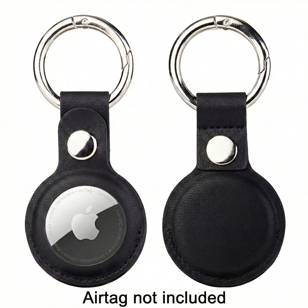 The "Never-Lost" Key Companion: Premium Leather AirTag for Keys, Luggage, or Backpack