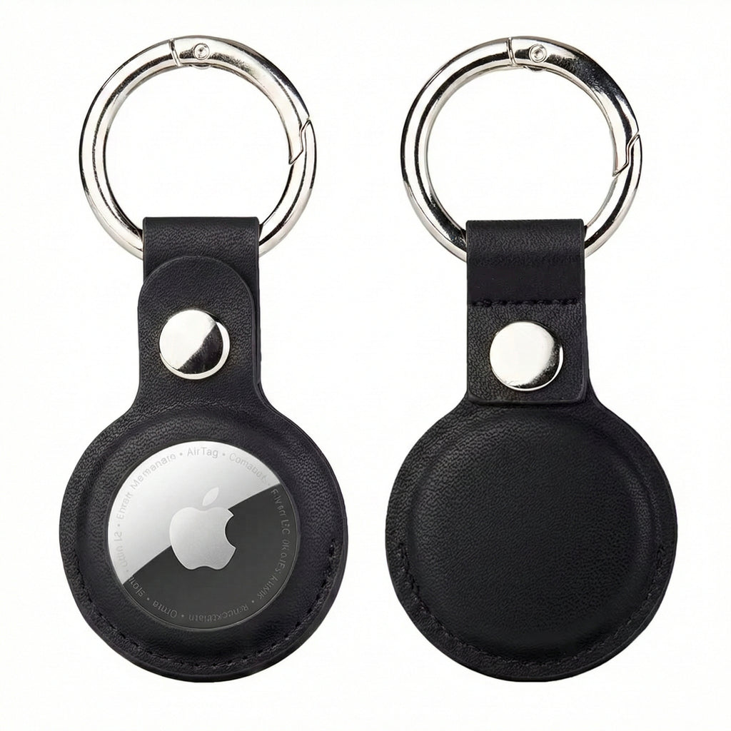 The "Never-Lost" Key Companion: Premium Leather AirTag for Keys, Luggage, or Backpack