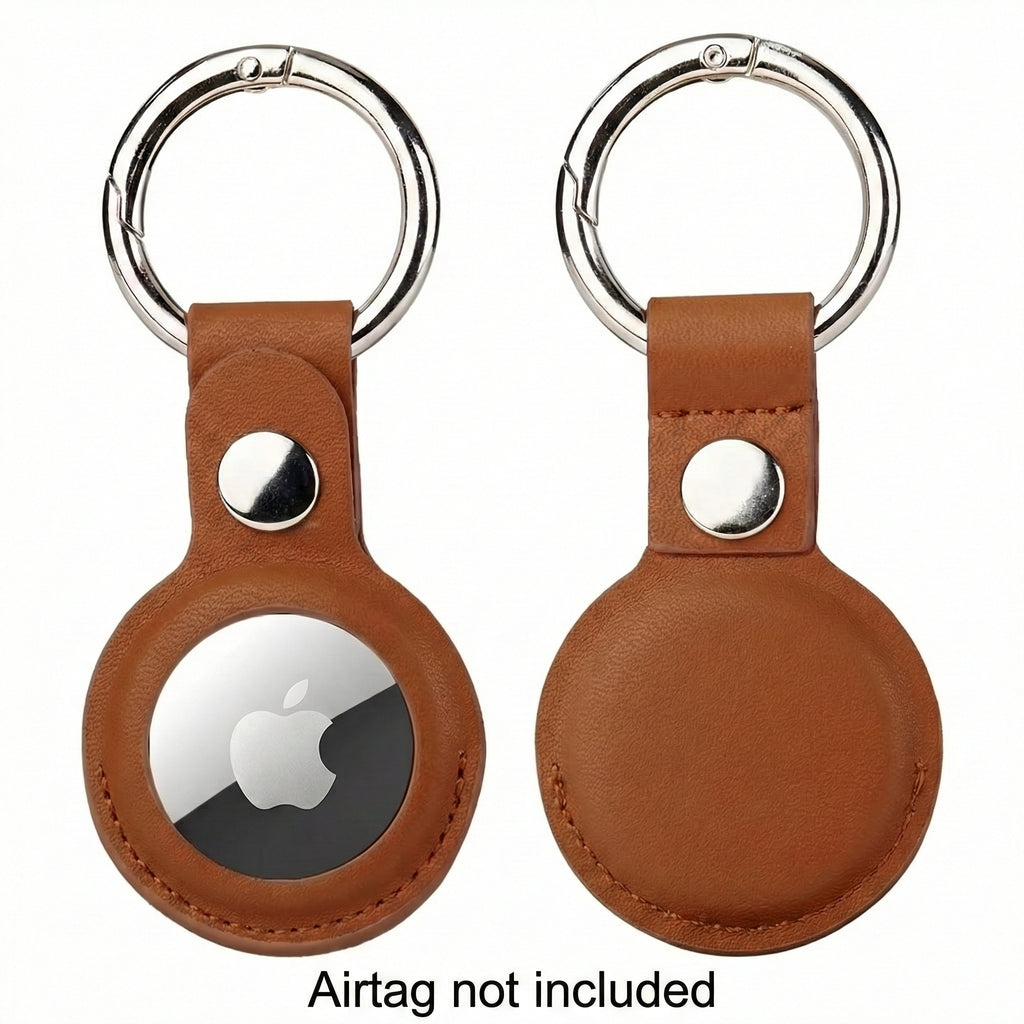 The "Never-Lost" Key Companion: Premium Leather AirTag for Keys, Luggage, or Backpack