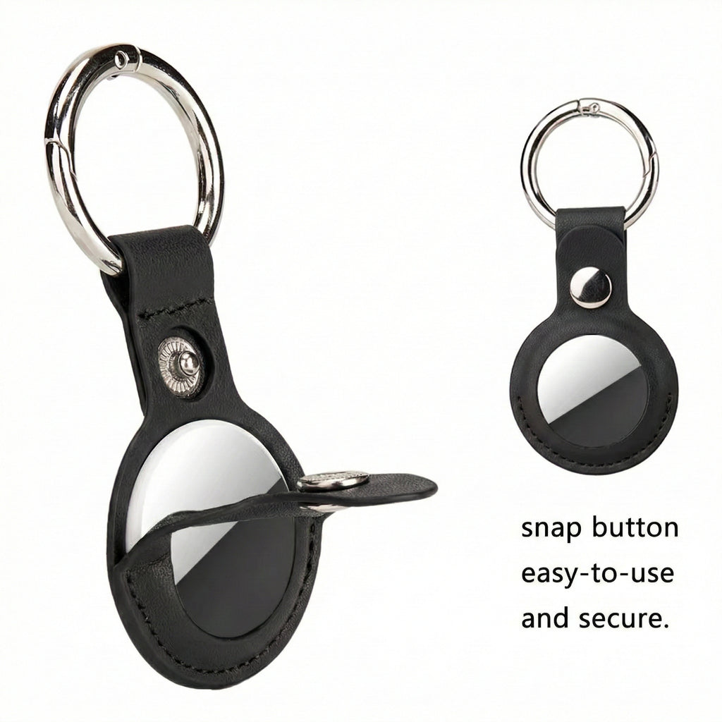 The "Never-Lost" Key Companion: Premium Leather AirTag for Keys, Luggage, or Backpack