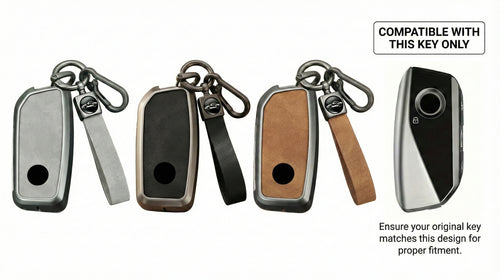 Premium Metal & Leather Key Fob Cover For BMW X5, X7 (LCI), iX & 7 Series | Heavy Duty Protection Case