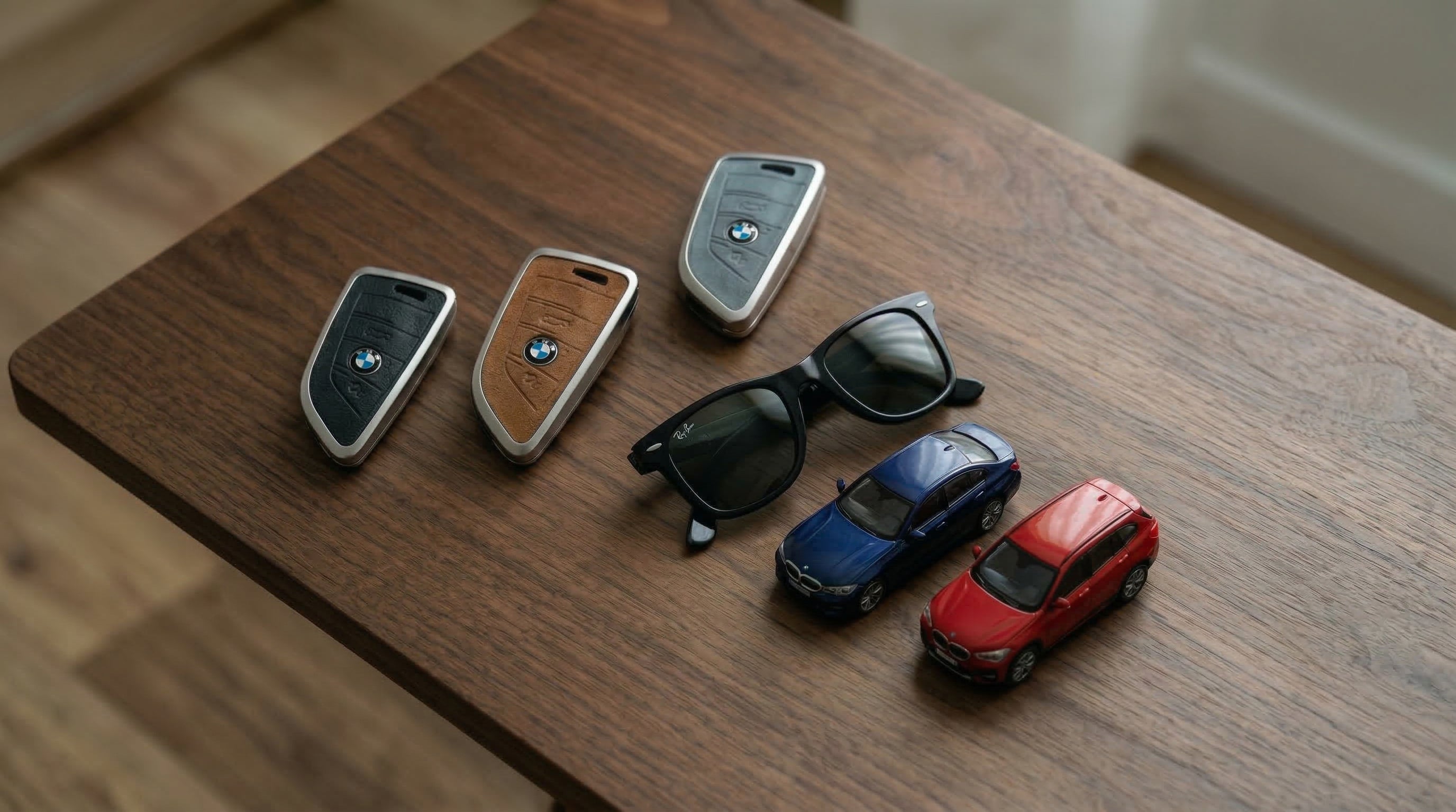 Premium Metal & Leather Key Fob Cover For BMW X1, X2, X5, X7, BMW 3, 5 & 7 Series & many more models  Heavy Duty Protection Case