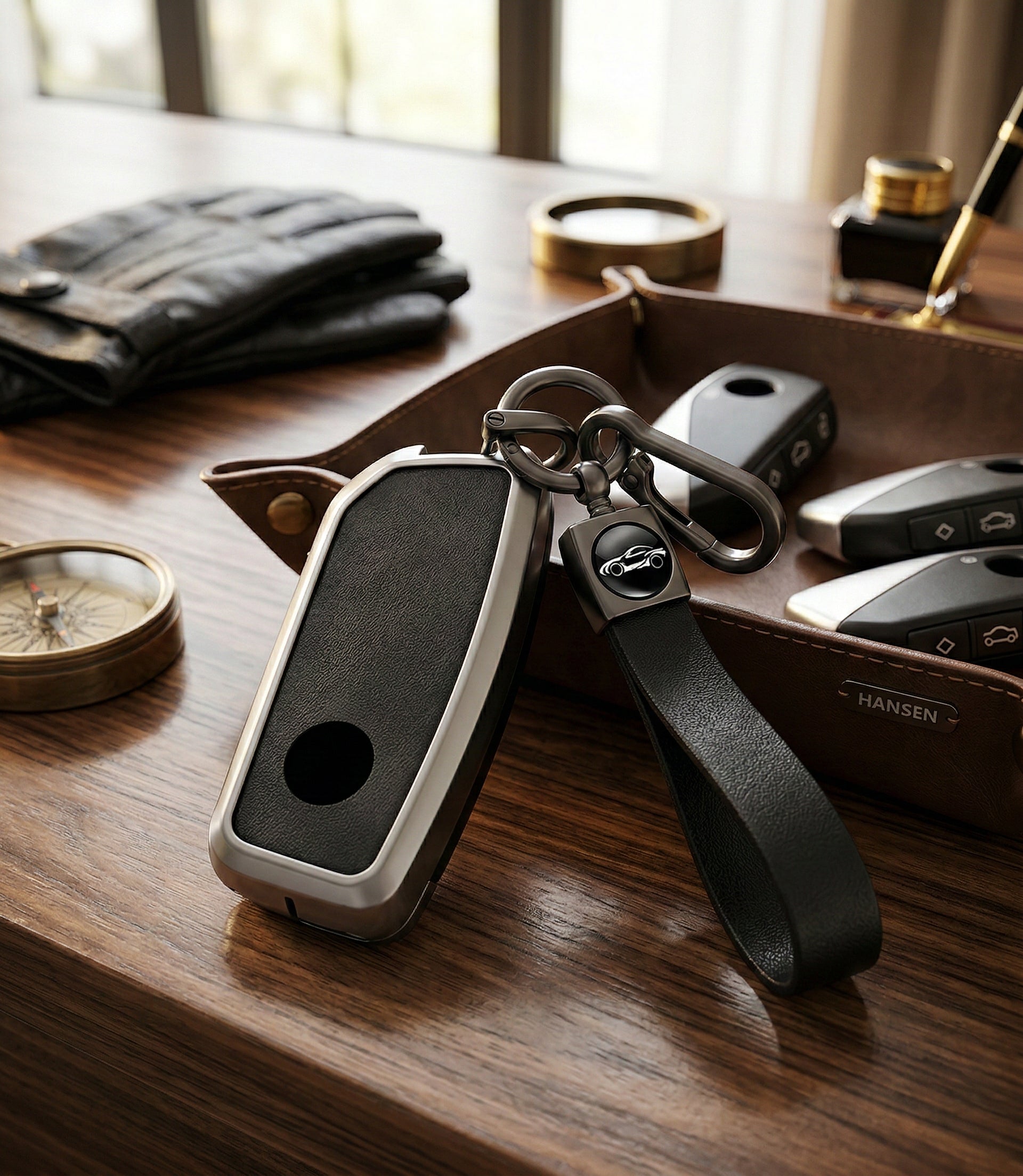 Premium Metal & Leather Key Fob Cover For BMW X5, X7 (LCI), iX & 7 Series | Heavy Duty Protection Case