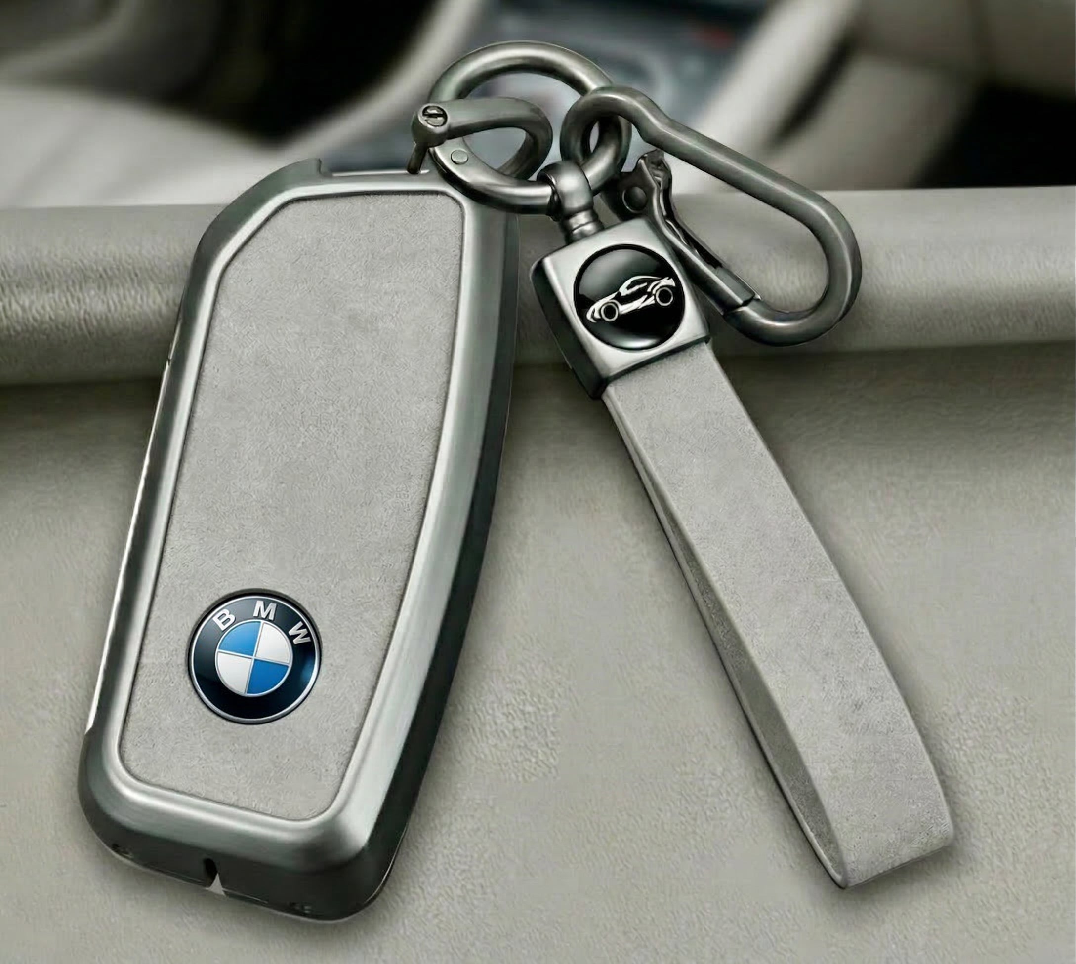 Premium Metal & Leather Key Fob Cover For BMW X5, X7 (LCI), iX & 7 Series | Heavy Duty Protection Case
