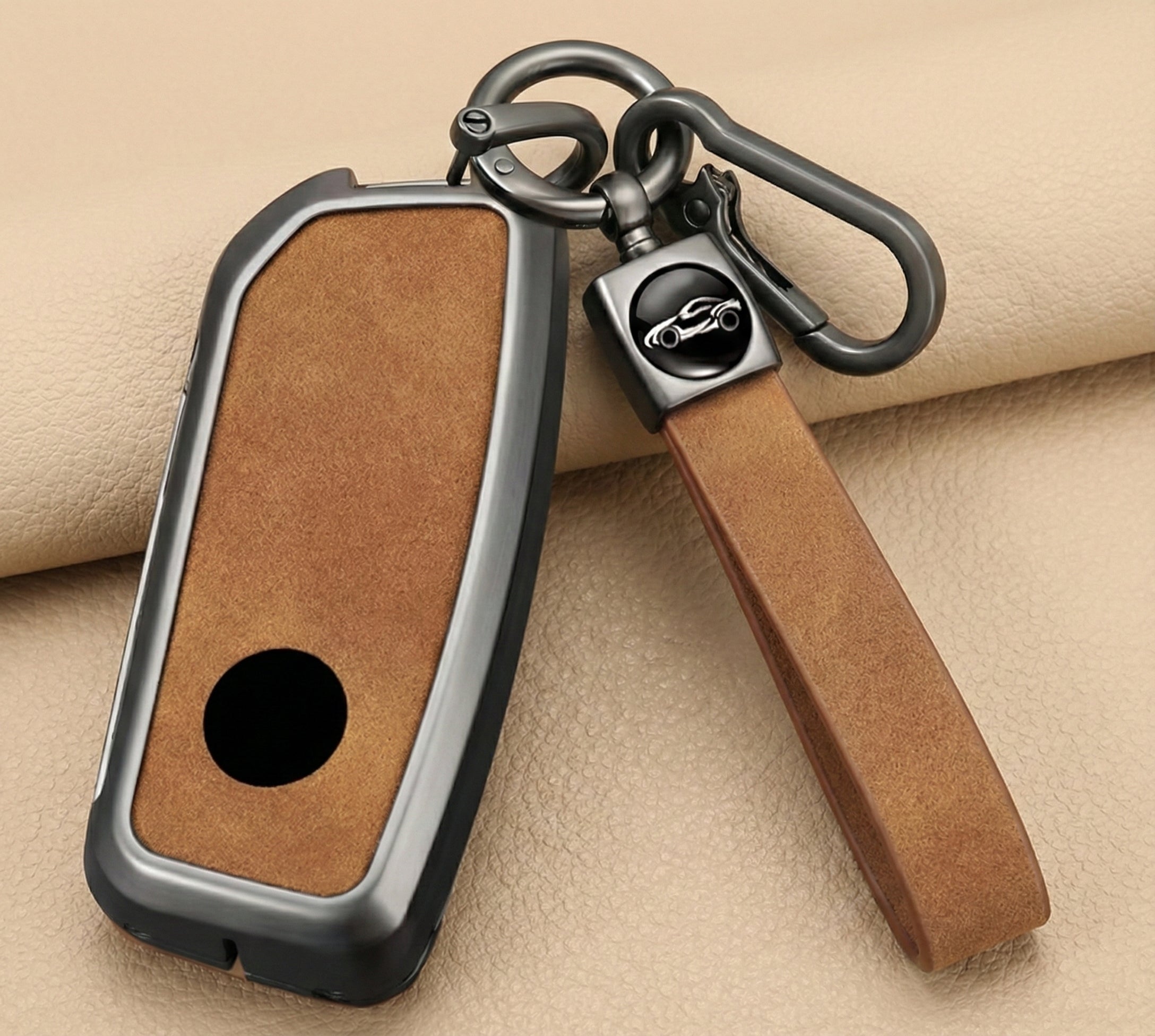 Premium Metal & Leather Key Fob Cover For BMW X5, X7 (LCI), iX & 7 Series | Heavy Duty Protection Case