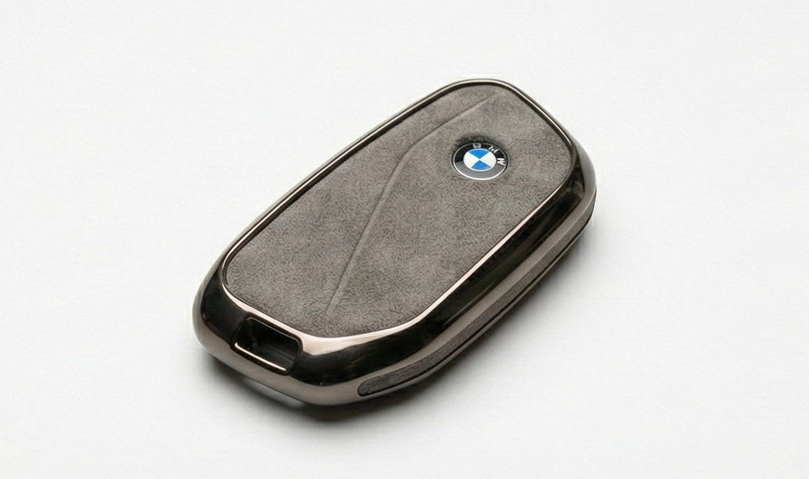 Premium Suede & Metal Key Fob Cover For BMW X5, X7 (LCI), iX & 7 Series | Luxury Protective Case
