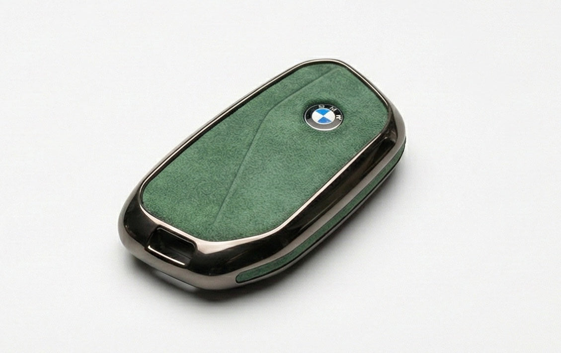 Premium Suede & Metal Key Fob Cover For BMW X5, X7 (LCI), iX & 7 Series | Luxury Protective Case