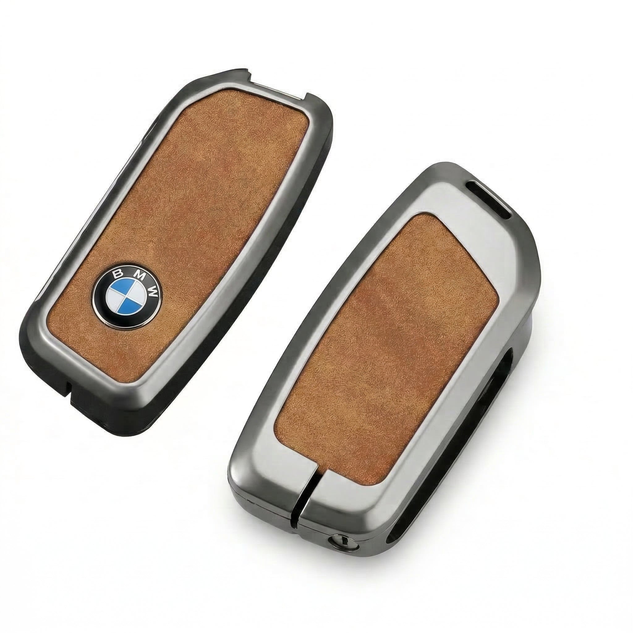 Premium Metal & Leather Key Fob Cover For BMW X5, X7 (LCI), iX & 7 Series | Heavy Duty Protection Case