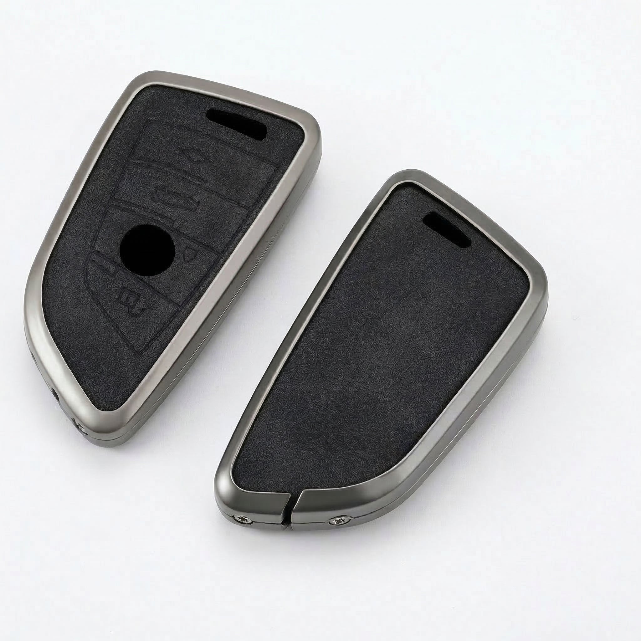 Premium Metal & Leather Key Fob Cover For BMW X1, X2, X5, X7, BMW 3, 5 & 7 Series & many more models  Heavy Duty Protection Case