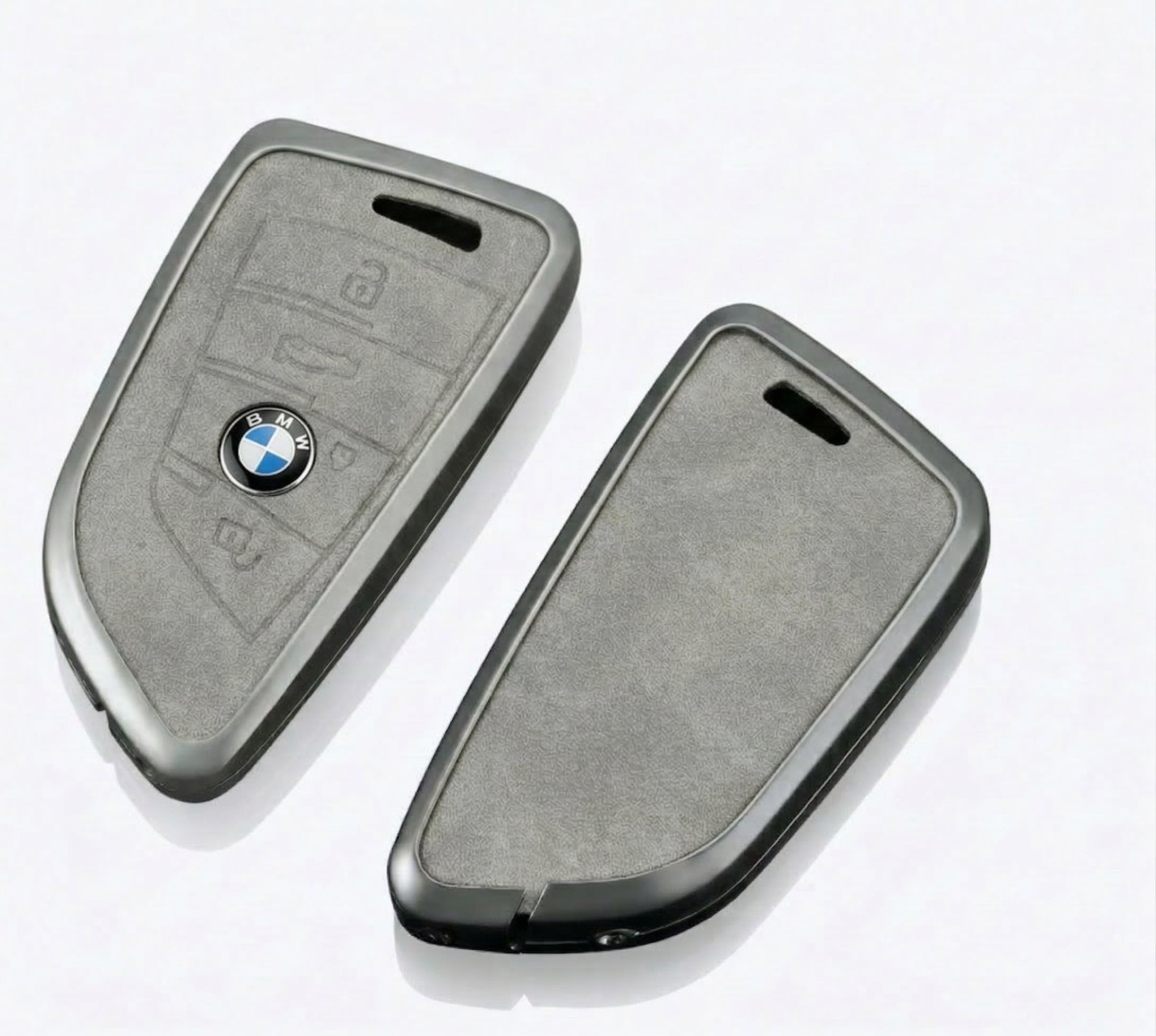 Premium Metal & Leather Key Fob Cover For BMW X1, X2, X5, X7, BMW 3, 5 & 7 Series & many more models  Heavy Duty Protection Case