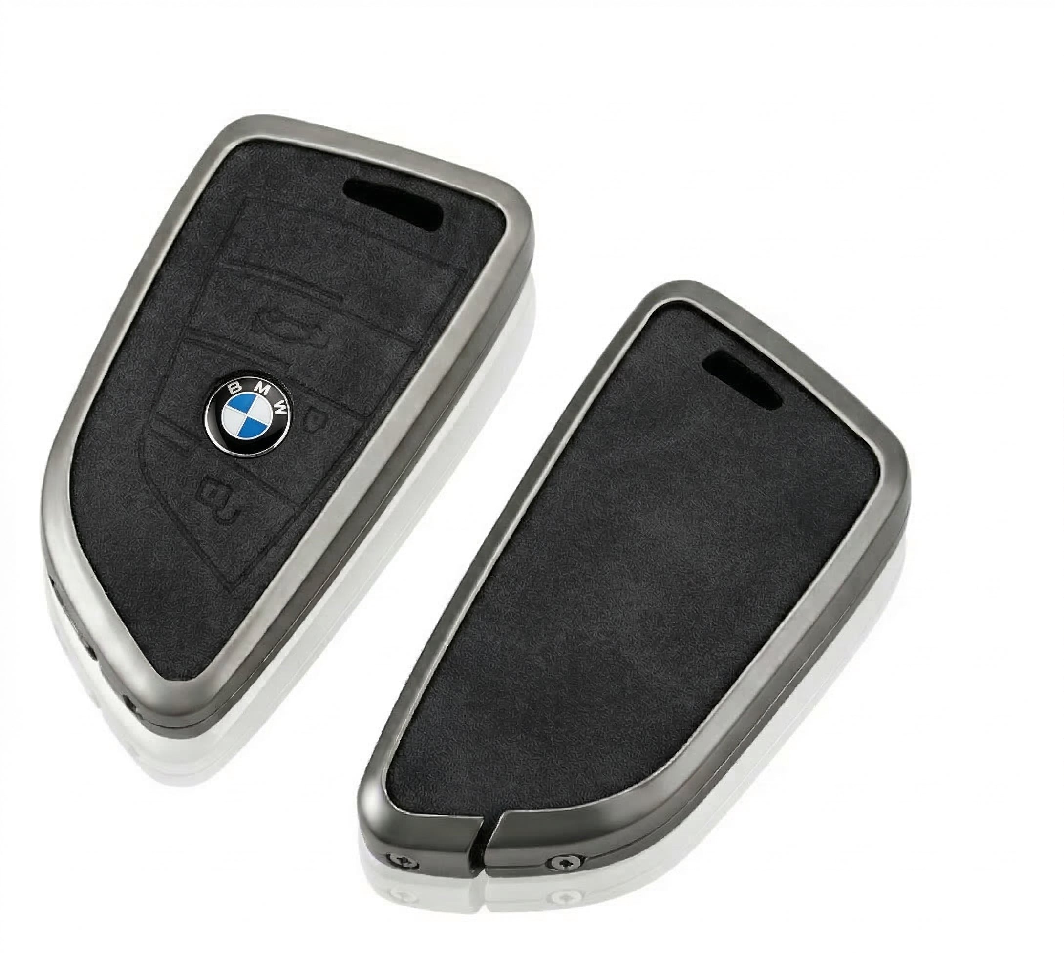 Premium Metal & Leather Key Fob Cover For BMW X1, X2, X5, X7, BMW 3, 5 & 7 Series & many more models  Heavy Duty Protection Case