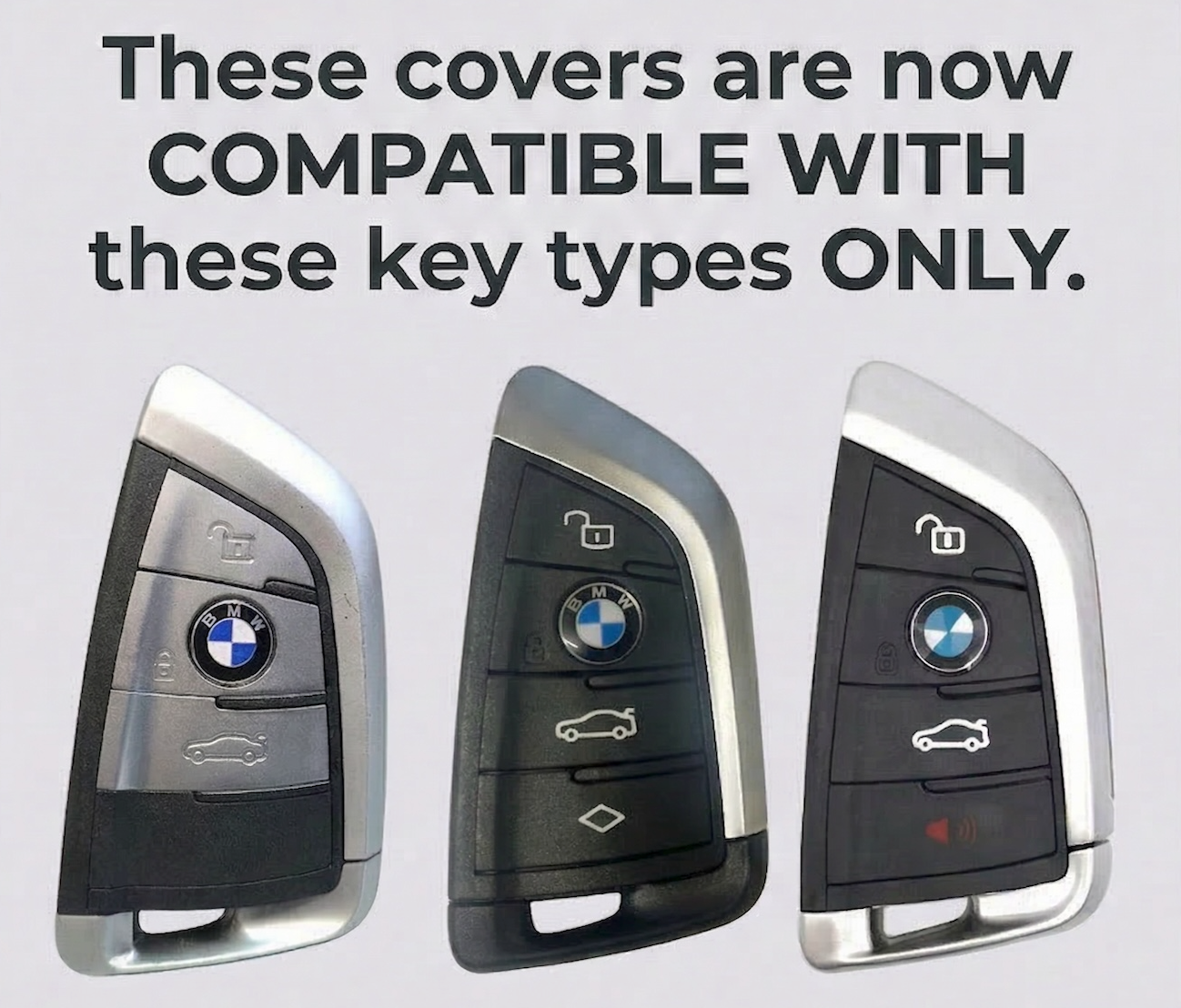 Premium Metal & Leather Key Fob Cover For BMW X1, X2, X5, X7, BMW 3, 5 & 7 Series & many more models  Heavy Duty Protection Case