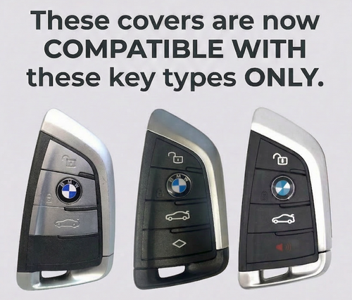 Premium Metal & Leather Key Fob Cover For BMW X1, X2, X5, X7, BMW 3, 5 & 7 Series & many more models  Heavy Duty Protection Case